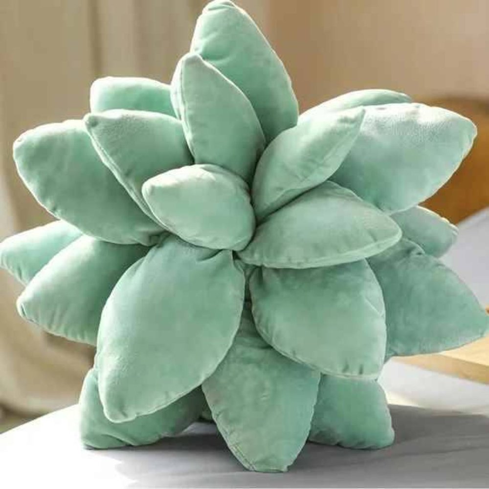 Sage Green Succulent Plant Pillow